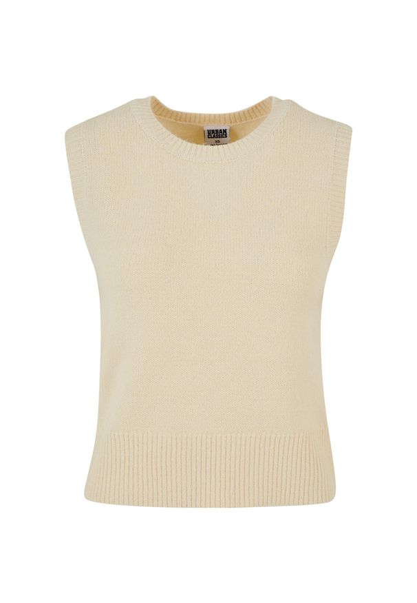 Damski sweter bez rękawów Urban Classics. Kolor: biały. Materiał: poliester, akryl, polar. Długość rękawa: bez rękawów. Sezon: zima