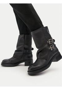 Steve Madden Botki Bonfire SM11003415 Czarny. Kolor: czarny. Materiał: skóra #1