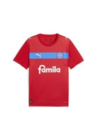 Puma - Męska koszulka wyjazdowa Holstein Kiel 25/26 PUMA Red Ignite Blue White. Kolor: czerwony, niebieski, wielokolorowy, biały. Sport: piłka nożna