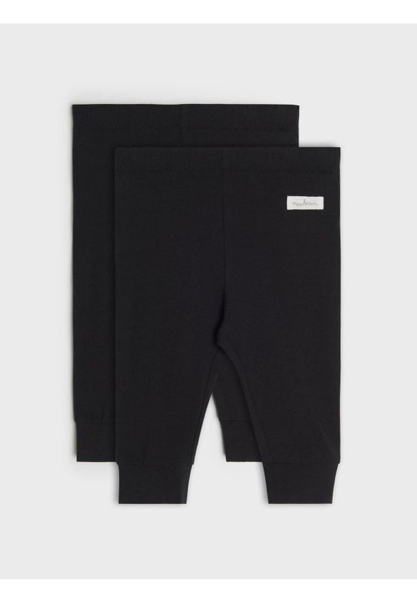 Sinsay - Legginsy 2 pack - czarny. Kolor: czarny