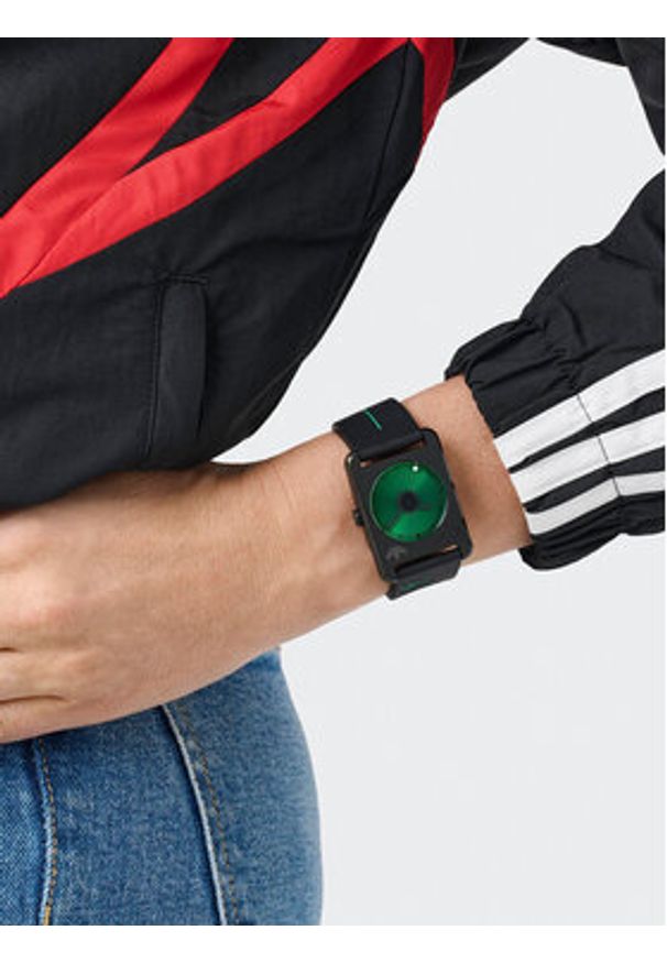 Adidas - adidas Zegarek Retro Pop AOST24546 Czarny. Kolor: czarny. Styl: retro