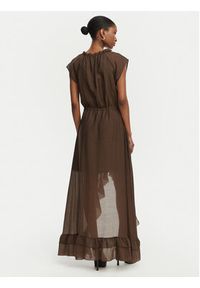 Guess Sukienka koktajlowa W6GK87 W2111 Brązowy ciemny Regular Fit. Kolor: brązowy. Materiał: wiskoza, lyocell. Styl: wizytowy #4