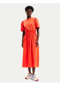 Desigual Sukienka letnia Omaha 24SWVW67 Pomarańczowy Loose Fit. Kolor: pomarańczowy. Materiał: bawełna. Sezon: lato #1