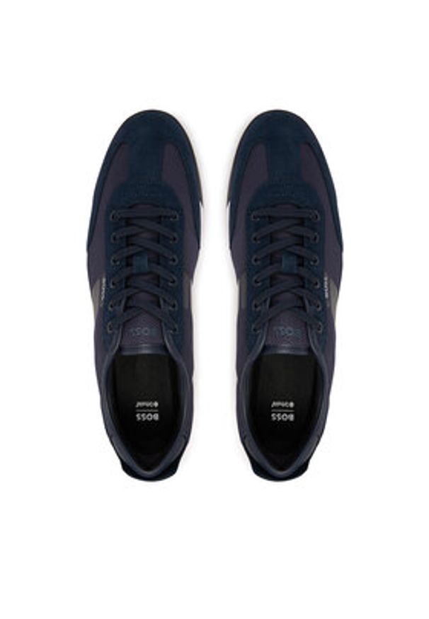 BOSS Sneakersy Nitan 50563824 Granatowy. Kolor: niebieski. Materiał: materiał
