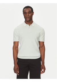 Calvin Klein Polo Micro Waffle Polo S/S K10K114465 Écru Regular Fit. Typ kołnierza: polo. Materiał: bawełna #1