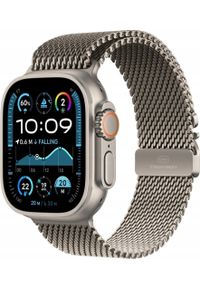 APPLE - Smartwatch Apple Watch Ultra 2 GPS + Cellular 49mm Natural Titanium Case Milanese Loop L Szary (MX5T3WB/A). Rodzaj zegarka: smartwatch. Kolor: szary