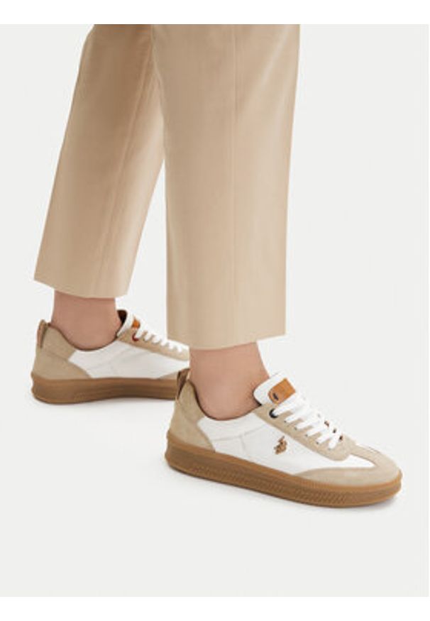 U.S. Polo Assn. Sneakersy EO-YANA001W/6SL1 Biały. Kolor: biały. Materiał: skóra
