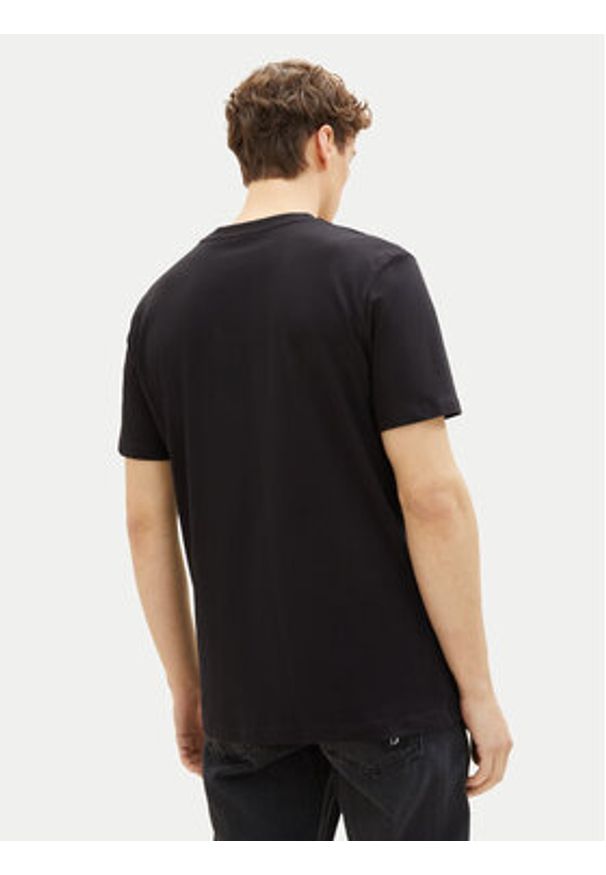 Tom Tailor Denim T-Shirt 1037653 Czarny Basic Fit. Kolor: czarny. Materiał: bawełna