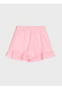 Sinsay - Bawełniane szorty - różowy. Kolor: różowy. Materiał: bawełna #1
