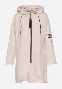 Born2be - Jasnobeżowa Kurtka Oversize Wiatrówka z Kapturem Lafise. Typ kołnierza: kaptur. Kolor: beżowy. Długość rękawa: długi rękaw. Długość: długie #6