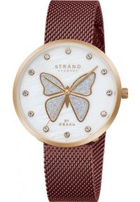 Zegarek Strand Zegarek damski Strand S700LXVWMD-DB CYRKONIE brązowy. Kolor: brązowy #1