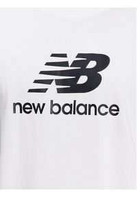 New Balance T-Shirt Essentials Stacked Logo MT31541 Biały Relaxed Fit. Kolor: biały. Materiał: bawełna #3