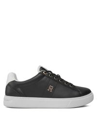 TOMMY HILFIGER - Tommy Hilfiger Sneakersy Essential Elevated Court Sneaker FW0FW07685 Czarny. Kolor: czarny. Materiał: skóra