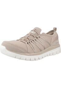 skechers - Buty SKECHERS GRACEFUL - SOFT SOUL Beżowy. Kolor: beżowy. Materiał: tkanina