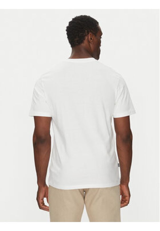 Element T-Shirt ELYZT00492 Biały Regular Fit. Kolor: biały. Materiał: bawełna