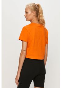 Reebok Classic - T-shirt. Kolor: pomarańczowy. Materiał: bawełna, materiał, dzianina, elastan. Wzór: nadruk. Styl: sportowy #3