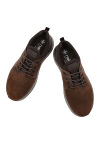 Brązowe Sneakersy Rieker Modne Obuwie Męskie. Okazja: na co dzień. Kolor: brązowy. Materiał: skóra #2