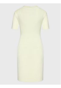 Glamorous Sukienka dzianinowa TM0535 Żółty Slim Fit. Kolor: żółty. Materiał: dzianina, bawełna #6