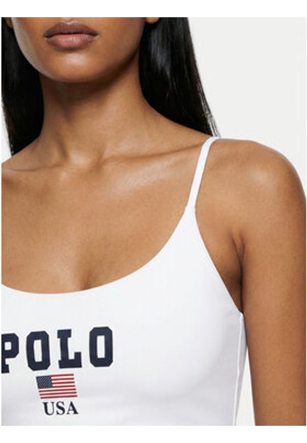Polo Ralph Lauren Dół od bikini 21612538 Biały. Kolor: biały. Materiał: syntetyk