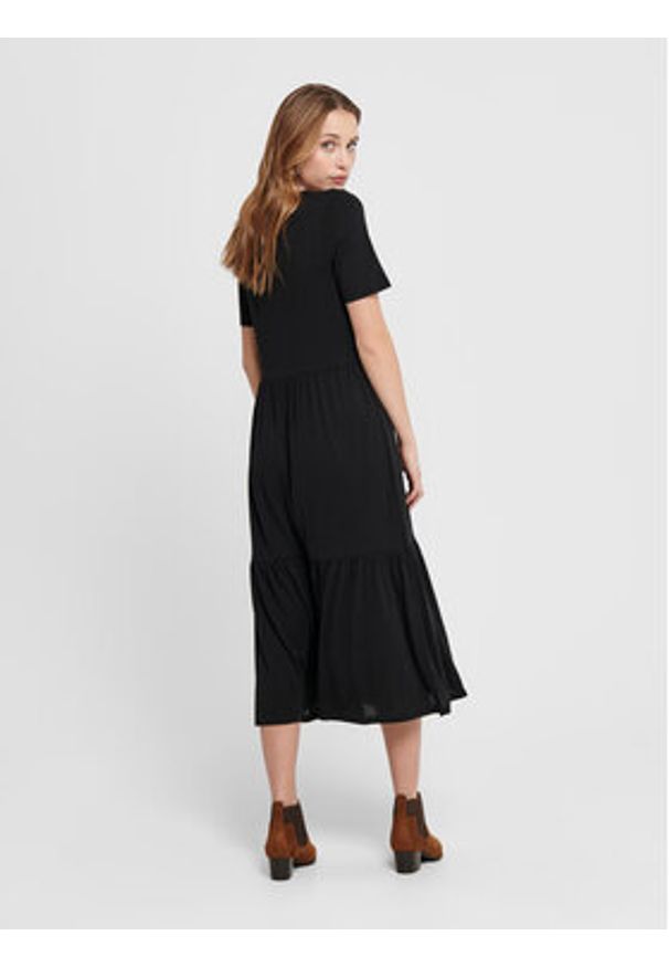 JDY Sukienka codzienna Dalila 15195291 Czarny Loose Fit. Okazja: na co dzień. Kolor: czarny. Materiał: syntetyk. Typ sukienki: proste. Styl: casual