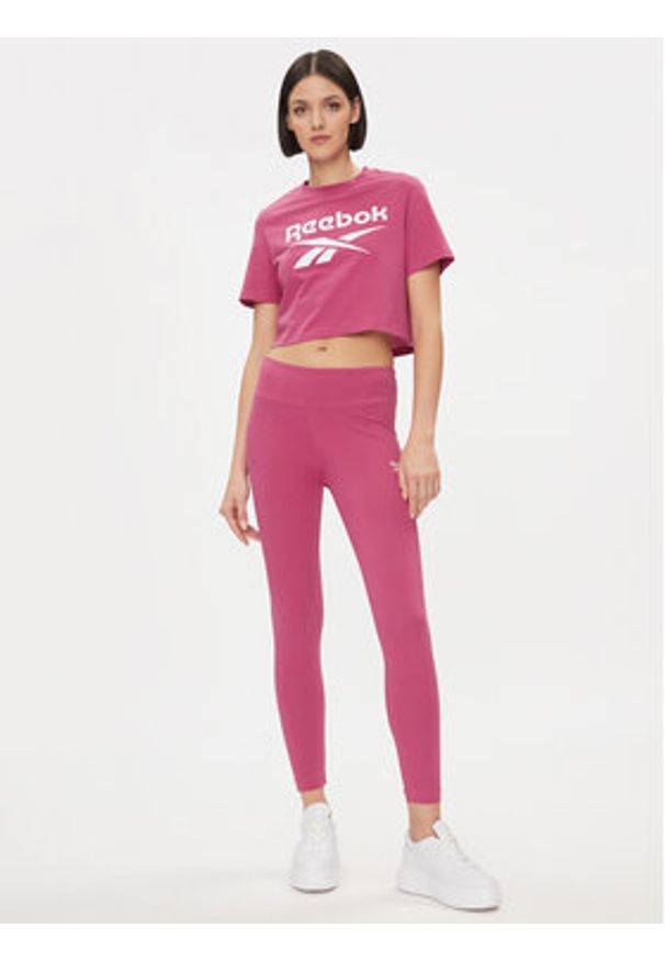 Reebok Legginsy IM4082 Różowy Slim Fit. Kolor: różowy. Materiał: bawełna