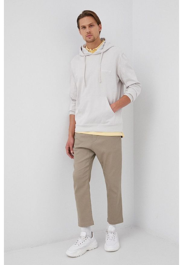 Marc O'Polo - Bluza bawełniana. Okazja: na co dzień. Typ kołnierza: polo. Kolor: szary. Materiał: bawełna. Styl: casual