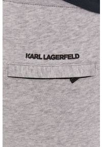 Karl Lagerfeld Spodnie 511900.705025 męskie kolor szary z aplikacją. Kolor: szary. Wzór: aplikacja #3