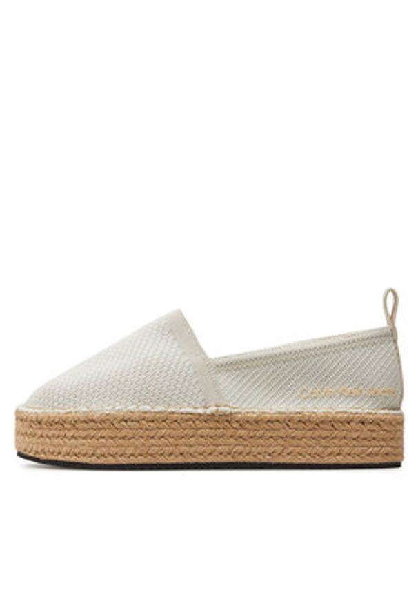 Calvin Klein Jeans Espadryle Platform Espadrille Uc YW0YW01377 Écru. Materiał: materiał. Obcas: na platformie