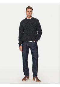 BOSS - Boss Sweter Kratere 50523579 Czarny Relaxed Fit. Kolor: czarny. Materiał: syntetyk