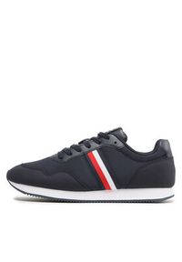 TOMMY HILFIGER - Tommy Hilfiger Sneakersy Core Lo Runner FM0FM04504 Granatowy. Kolor: niebieski. Materiał: materiał