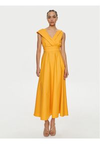 Marella Sukienka letnia Galizia 2413221212 Pomarańczowy Regular Fit. Kolor: pomarańczowy. Materiał: bawełna. Sezon: lato #1