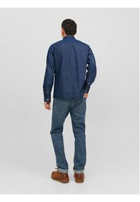 Jack & Jones - Jack&Jones Koszula jeansowa 12235984 Granatowy Slim Fit. Kolor: niebieski. Materiał: jeans, bawełna #6