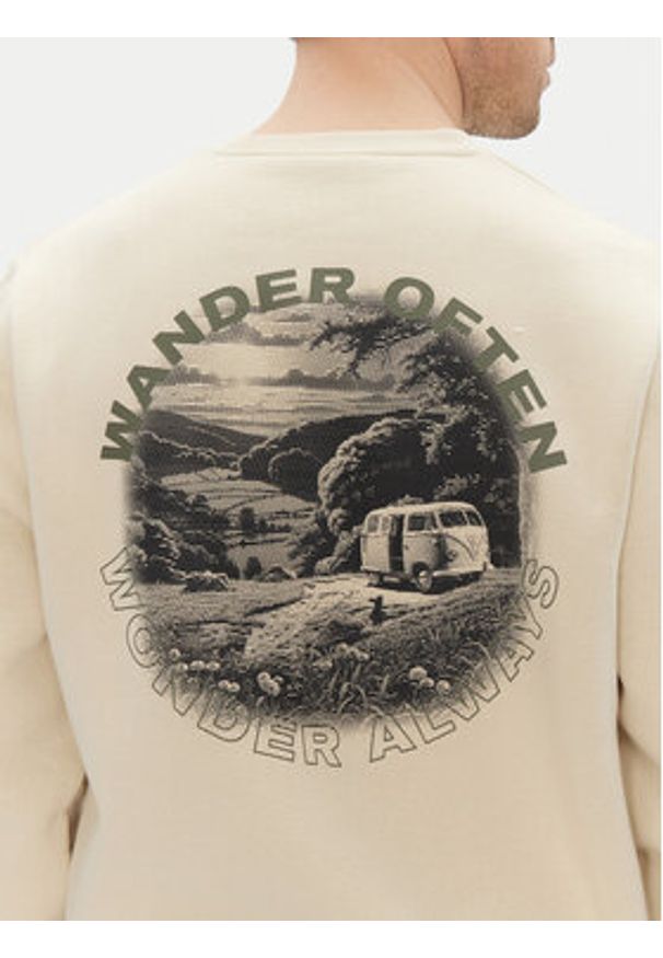 Hunter Bluza May HARM0058251 Beżowy Relaxed Fit. Kolor: beżowy. Materiał: bawełna