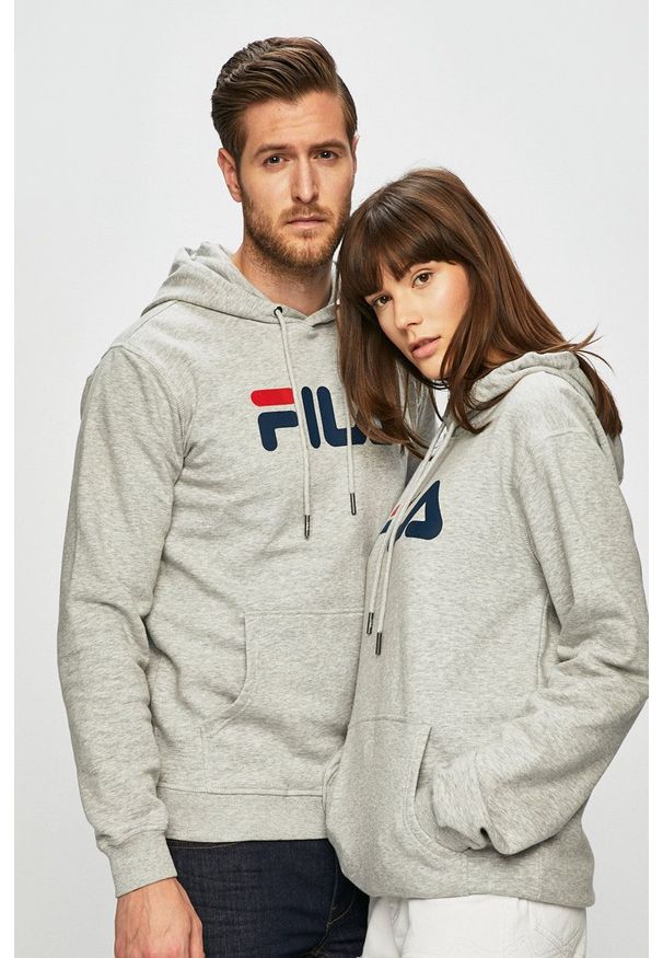 Fila - Bluza. Okazja: na co dzień. Kolor: szary. Wzór: nadruk. Styl: casual