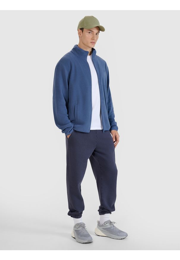 4f - 4F Polar regular ze stójką męski - niebieski L. Typ kołnierza: kołnierzyk stójkowy. Kolor: niebieski. Materiał: polar. Wzór: gładki. Sezon: zima. Sport: narciarstwo, turystyka piesza, wspinaczka, snowboard