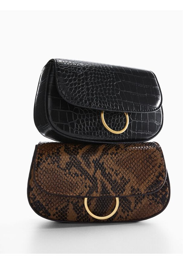 mango - Torebka Mango. Kolor: czarny