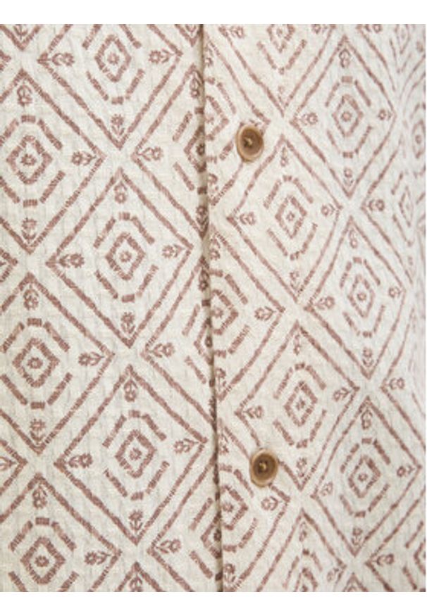 Jack & Jones Koszula Bluvincent 12273289 Beżowy Relaxed Fit. Kolor: beżowy. Materiał: bawełna