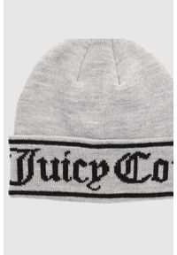 Juicy Couture - JUICY COUTURE Szara czapka z logo. Kolor: szary