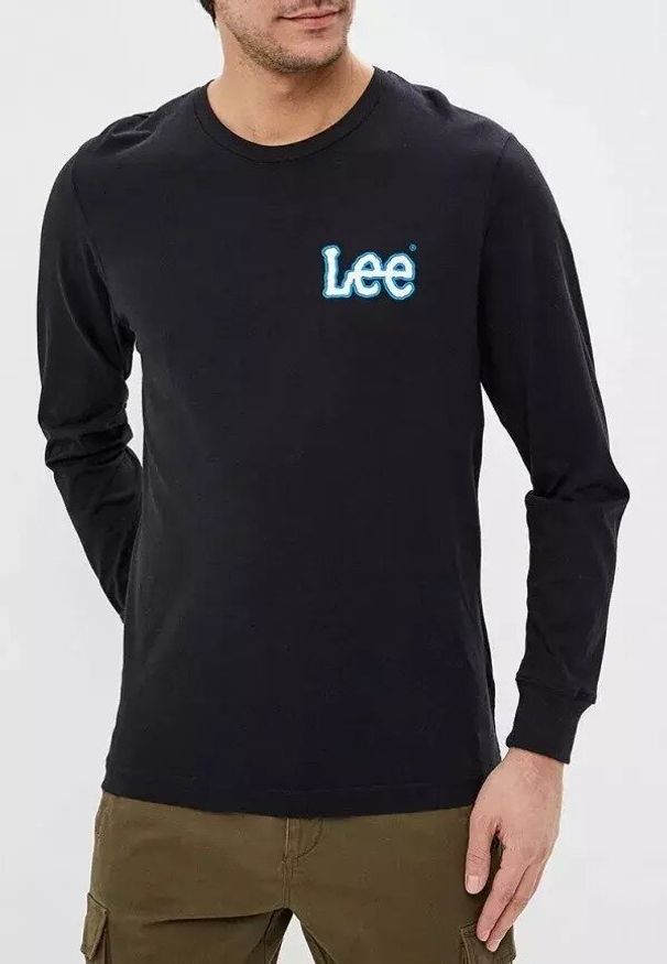Lee - LEE GRAPHIC TEE MĘSKI T-SHIRT KOSZULKA BLACK L60VFE01 112113598
