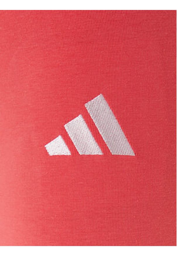 Adidas - adidas Legginsy Essentials 3-Stripes KE4389 Koralowy Slim Fit. Kolor: pomarańczowy. Materiał: bawełna