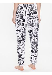 DKNY Spodnie piżamowe YI2822629 Biały Regular Fit. Kolor: biały. Materiał: bawełna, syntetyk