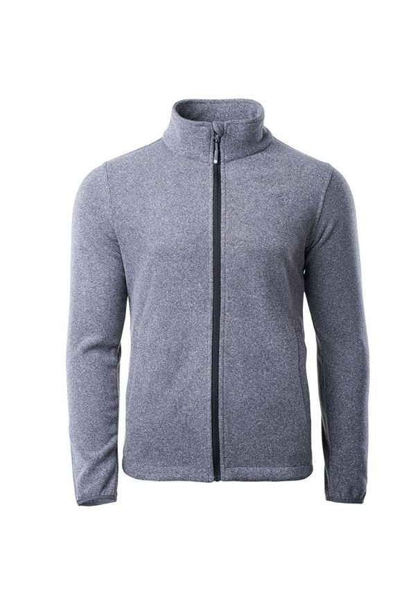 Hi-tec - Polar męski Hi-Tec Henis - szary, Rozmiar XL. Typ kołnierza: kołnierzyk stójkowy. Kolor: szary. Materiał: polar