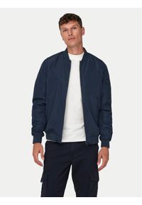 Only & Sons Kurtka bomber Joshua 22023287 Granatowy Regular Fit. Kolor: niebieski. Materiał: syntetyk