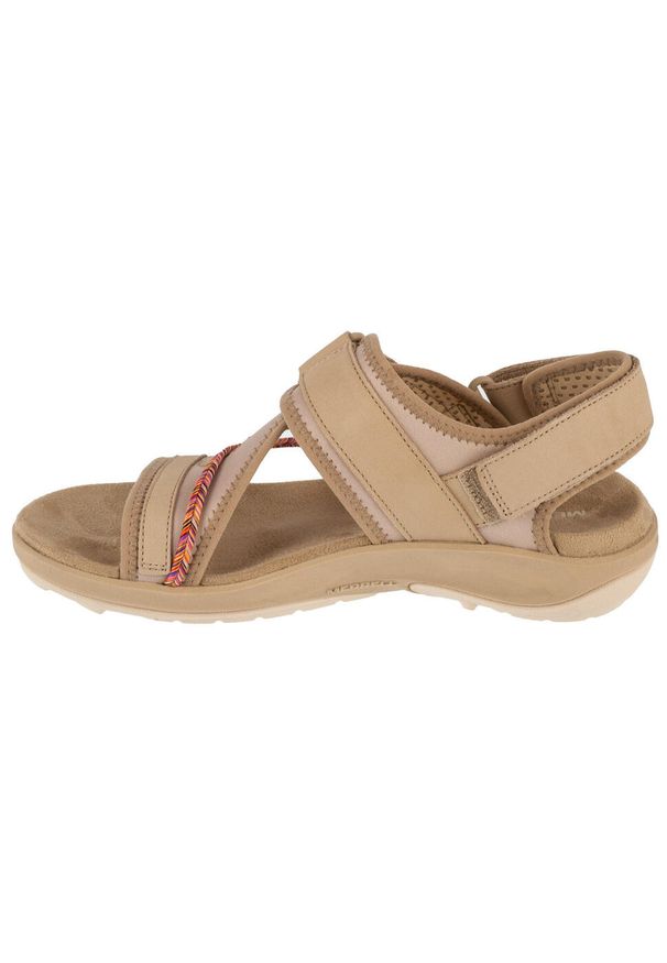 Merrell - Sandały damskie, Terran 4 Backstrap W Sandal. Kolor: beżowy. Materiał: tkanina, skóra
