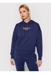 DKNY Sport Bluza DP1T8221 Granatowy Relaxed Fit. Kolor: niebieski. Materiał: syntetyk. Styl: sportowy #1