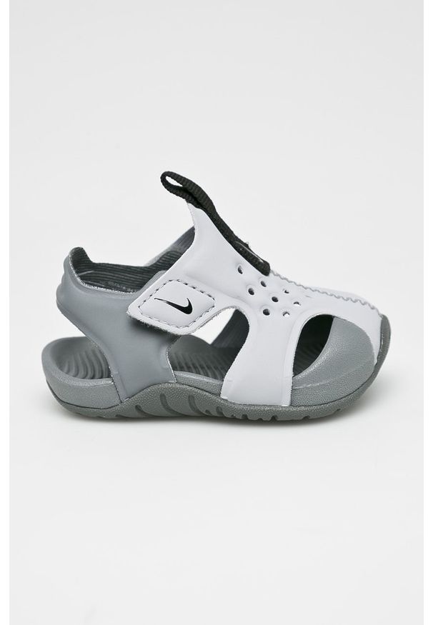 Nike Kids - Sandały dziecięce Sunray Protect. Nosek buta: okrągły. Zapięcie: rzepy. Kolor: szary. Materiał: syntetyk, materiał, guma