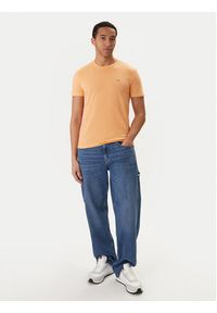 Tommy Jeans T-Shirt DM0DM20363 Pomarańczowy Slim Fit. Kolor: pomarańczowy. Materiał: bawełna #3