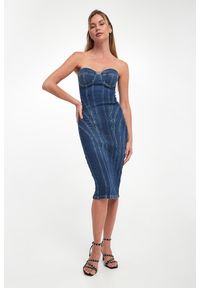 Elisabetta Franchi - Sukienka jeansowa bodycon ELISABETTA FRANCHI. Materiał: jeans. Typ sukienki: bodycon