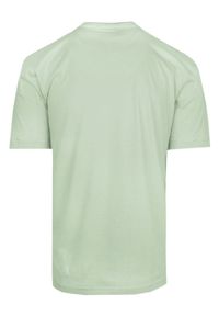 Męski T-Shirt na Stójce - Brave Soul - Kolor Miętowy. Okazja: na co dzień. Typ kołnierza: kołnierzyk stójkowy. Kolor: miętowy. Materiał: bawełna. Sezon: wiosna, lato. Styl: casual