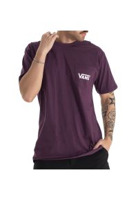 Koszulka Vans Classic Back VN00004WD1I1 - fioletowa. Kolor: fioletowy. Materiał: materiał, bawełna. Długość rękawa: krótki rękaw. Długość: krótkie. Wzór: aplikacja